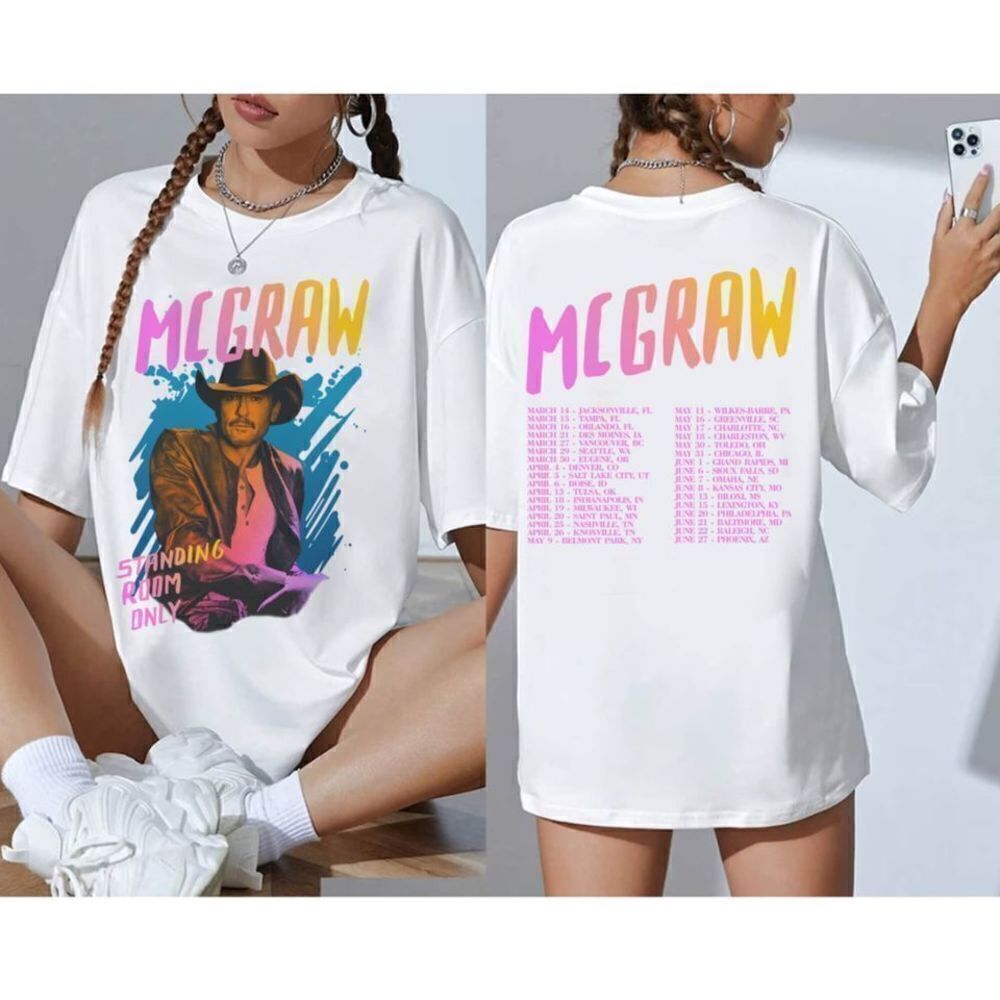 Tim McGraw 2024 Standing Room Tour Fan Gift T-Shirt